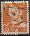 Sellos del Mundo : Europa : Dinamarca : DINAMARCA 1948 Scott 309 Sello Rey Federico IX usado