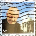 Stamps : Europe : Malta :  Intercambio 1,00 usd 8 cent. 2007