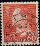 Stamps Denmark -  DINAMARCA 1961 Scott 390 Sello Rey Federico IX usado