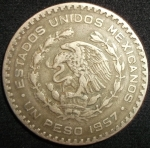 monedas de America - M�xico -  1957 (Reverso)