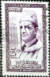 Stamps Morocco -  Intercambio 0,20 usd 25 francos  1957
