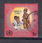 Sellos del Mundo : Africa : Ghana : 25 Aniversario de la OMS (1948-1973)