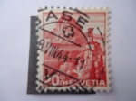Stamps : Europe : Switzerland :  Helvetia - Suiza.