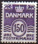 Stamps Denmark -  DINAMARCA 1998 Scott 1111 Sello Líneas onduladas y numero Usado