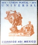 Stamps Mexico -  Intercambio cxrf3 0,30 usd 40 cent. 1974