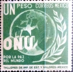 Sellos de America - Mxico -  Intercambio 0,60 usd 1 peso 1946