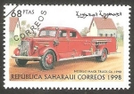 Stamps Morocco -  República Saharaui - Vehículo de bomberos