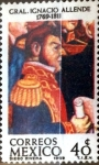 Stamps Mexico -  Intercambio crxf 0,30 usd 40 cent. 1969