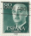 Sellos del Mundo : Europa : Espaa : (47). SERIE BÁSICA FRANCO. VALOR FACIAL 80 Cts. EDIFIL 1152