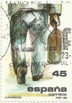 Stamps Spain -  LA EMIGRACIÓN. FIGURA DE HOMBRE CON MALETA. EDIFIL 2846