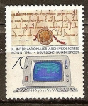 Stamps Germany -   X Congreso Internacional de Archivos Bonn 1984.