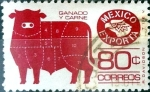 Stamps Mexico -  Intercambio 0,20 usd 80 cent. 1976