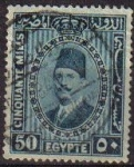 Sellos del Mundo : Africa : Egipto : EGIPTO EGYPTO 1927 Scott 145 Sello Personajes Rey Fuad Usado