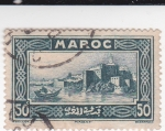 Stamps Morocco -  panorámica de Rabat