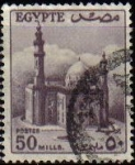Sellos del Mundo : Africa : Egipto : EGIPTO EGYPTO 1955 Scott 336 Sello Arquitectura Mezquita Sultan Hassan Usados Michel PAL83