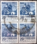 Sellos de America - M�xico -  Intercambio 0,80 usd 4 x 20 cent. 1954