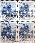 Sellos de America - M�xico -  Intercambio 0,80 usd 4 x 20 cent. 1954