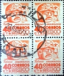 Stamps Mexico -  Intercambio 0,80 usd 4 x 40 cent. 1975