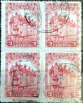 Stamps Mexico -  Intercambio 0,20 usd 4 x 2 cent. 1923