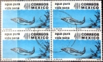 Stamps Mexico -  Intercambio 0,80 usd 4 x 40 cent. 1972