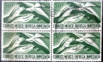 Stamps Mexico -  Intercambio 0,80 usd 4 x 50 cent. 1962