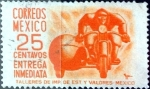 Stamps Mexico -  Intercambio 0,20 usd 25 cent. 1954