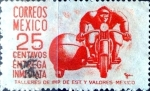 Stamps : America : Mexico :  Intercambio 5,00 usd 25 cent. 1951