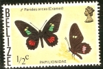 Stamps : America : Belize :  Mariposas.