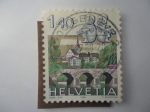 Sellos del Mundo : Europa : Suiza : Helvetia - Monumentos históricos.