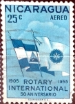 Sellos de America - Nicaragua -  Intercambio hb1r 0,20 usd 25 cent. 1955