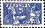 Stamps : America : Nicaragua :  Intercambio 0,20 usd 5 cent. 1956