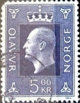 Stamps : Europe : Norway :  Intercambio 0,20 usd 5 krone 1970