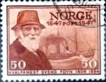 Stamps Norway -  Intercambio crxf2 0,20 usd 50 ore 1947