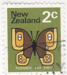 Stamps New Zealand -  mariposa