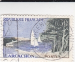 Stamps France -  panorámica de Arcachón