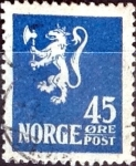 Stamps : Europe : Norway :  Intercambio 1,25 usd 45 ore 1924