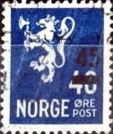 Stamps Norway -  Intercambio ma4xs 0,65 usd 45 sobre 40 ore 1949