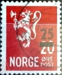 Stamps Norway -  Intercambio 0,20 usd 25 sobre 20  ore 1949