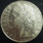 monedas de Europa - Italia -  1966 (Anverso)