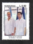 Stamps Honduras -  Tercer Año de Gobierno Lic. Rafael L: Callejas