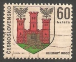 Sellos de Europa - Checoslovaquia -   1846 - Escudo de la ciudad de Uhersky Brod