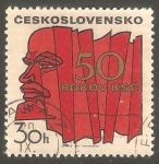 Stamps Czechoslovakia -   1852 - 50 anivº del partido comunista checo, Lenin