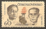 Sellos de Europa - Checoslovaquia -  1973 - Combatientes contra el nazismo y fascimo, Vlado Clementis y Karol Smidke