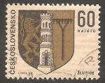Stamps Czechoslovakia -   1991 - Escudo de la ciudad de Zlutice