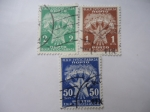 Stamps Europe - Yugoslavia -  Antorchas y Estrella - Porto.