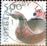 Stamps Norway -  Intercambio 2,00 usd 5,00 krone 2001