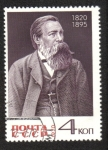 Stamps Russia -  150º Aniversario del nacimiento de Friedrich Engels 