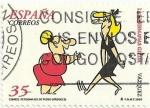 Stamps : Europe : Spain :  CÓMICS. PERSONAJES. LAS HERMANAS GILDA. EDIFIL 3712