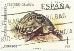 Stamps : Europe : Spain :  FAUNA HISPÁNICA. TORTUGA TERRESTRE. Testudo graeca. EDIFIL 2192