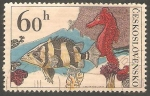 Sellos de Europa - Checoslovaquia -  2105 - Peces de acuario